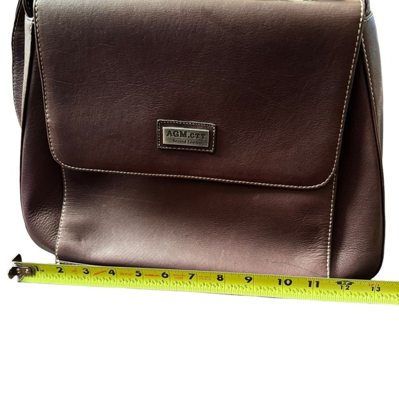 Authentic 100%  Leather AGM.CTT Beyond Leather Crossbody Women Bag Purse. - Picture 13 of 16